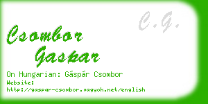 csombor gaspar business card