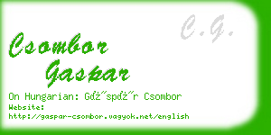 csombor gaspar business card